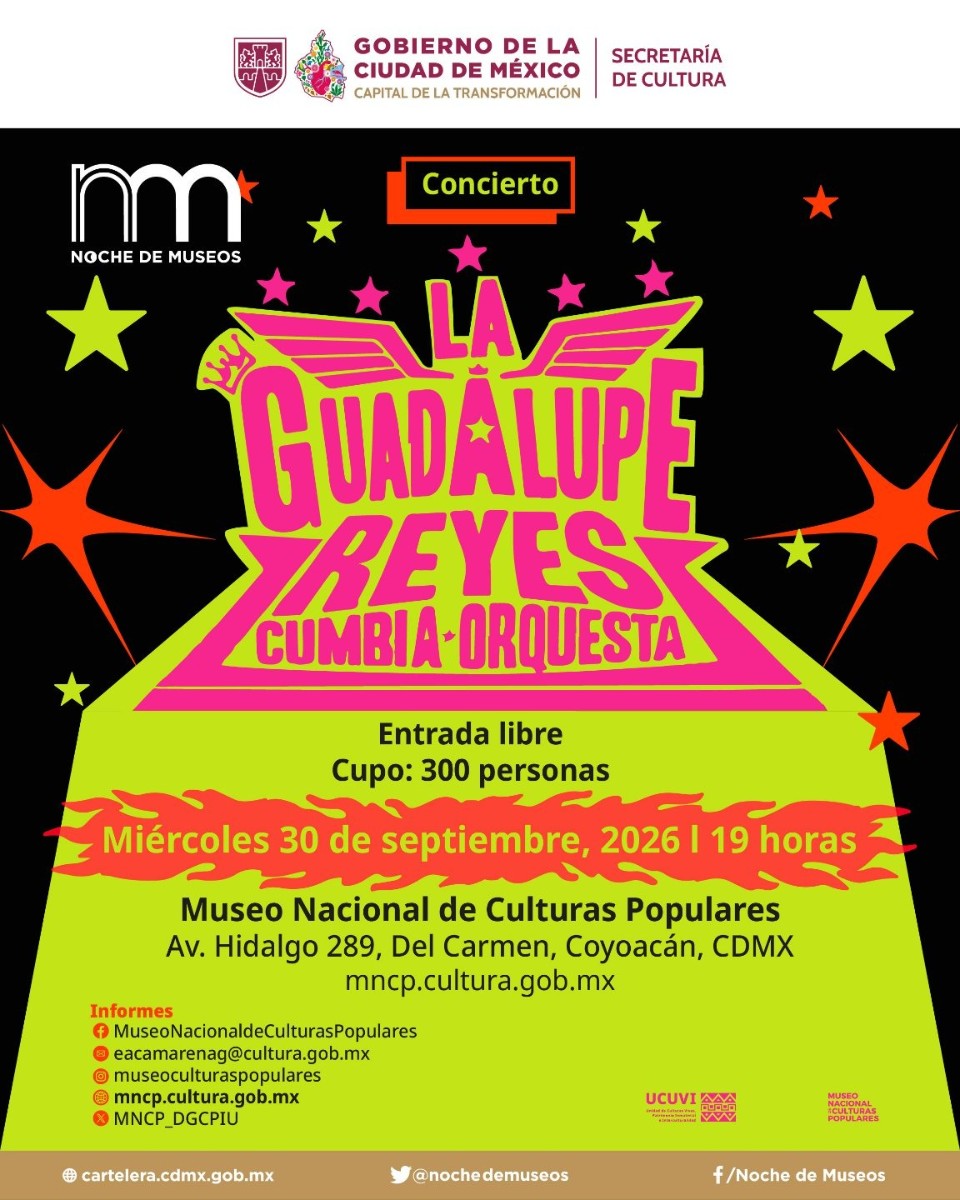 ¡A SACAR LOS PROHIBIDOS! HABRÁ CUMBIA GRATIS EN LA NOCHE DE MUSEOS DE LA CAPITAL