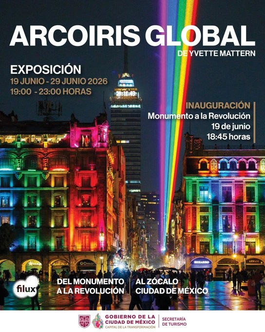 ARCOÍRIS GLOBAL ILUMINARÁ EL CORAZÓN DE LA CDMX POR EL MES DEL ORGULLO