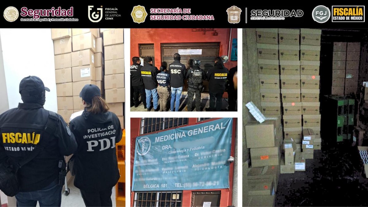 ASEGURAN INMUEBLES Y RECUPERAN MEDICAMENTO CONTROLADO ROBADO EN OPERATIVO CONJUNTO EN CIUDAD DE MÉXICO Y EDOMEX