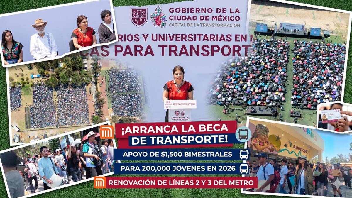 CDMX LANZA BECA DE TRANSPORTE PARA UNIVERSITARIOS: 1,500 PESOS BIMESTRALES Y RENOVACIÓN DEL METRO