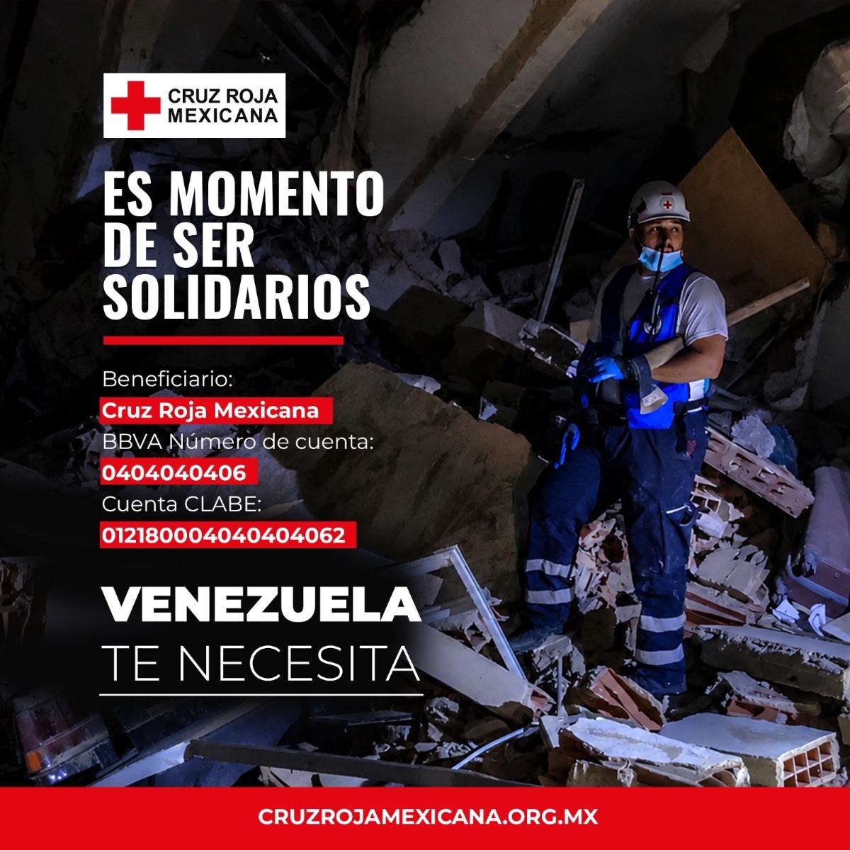 CRUZ ROJA LLAMA A LA SOLIDARIDAD POR VENEZUELA