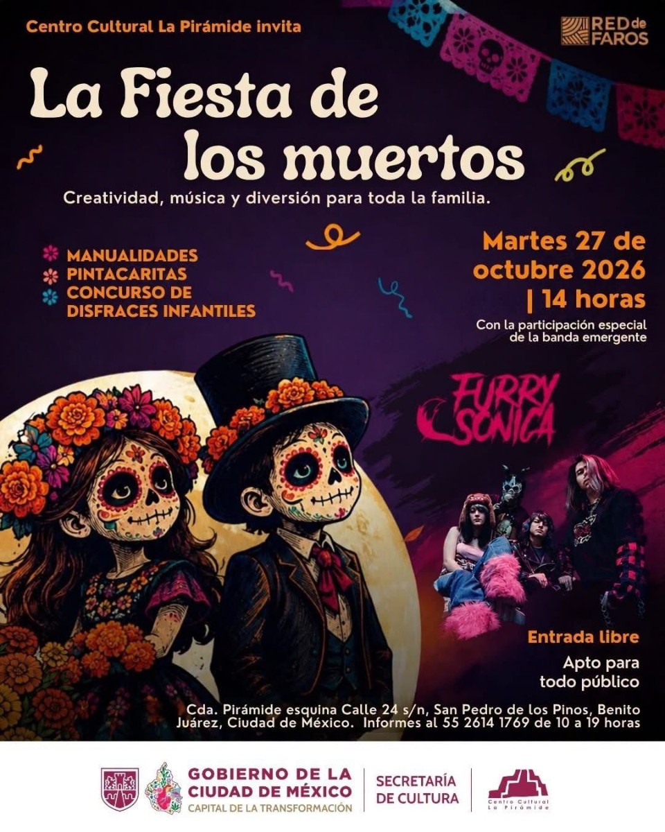 ¡DIVERSIÓN PARA LAS INFANCIAS! PREPARA TU MEJOR DISFRAZ Y ASISTE A LA FIESTA DE LOS MUERTOS