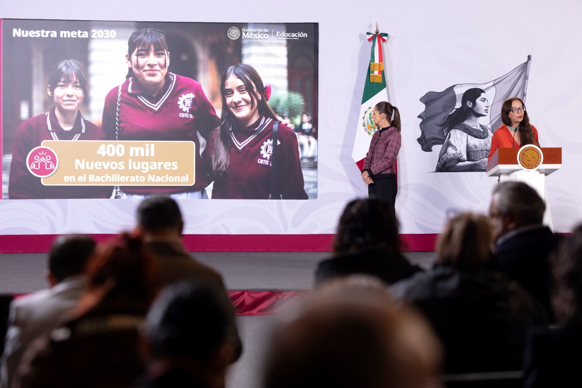 GOBIERNO DE MÉXICO DUPLICARÁ META DE ESPACIOS EN BACHILLERATO: ALCANZARÁ 400 MIL NUEVOS LUGARES