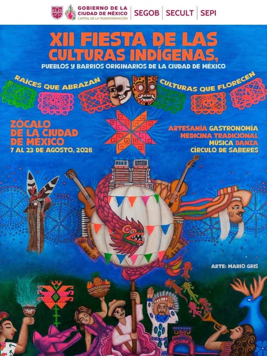GRAN FIESTA DE LAS CULTURAS INDÍGENAS EN EL ZÓCALO CAPITALINO