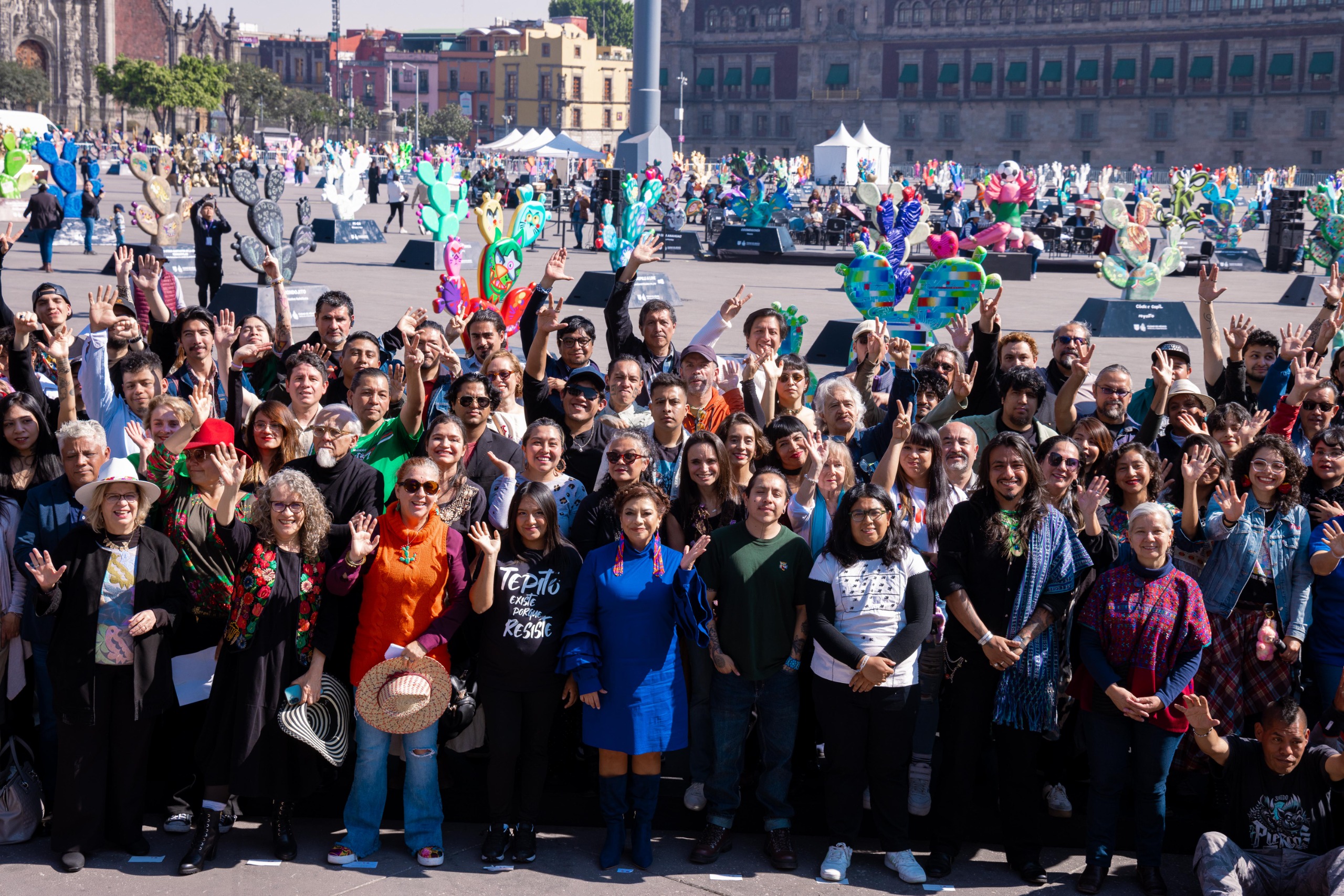Inaugura Clara Brugada "Nopalera en el Corazón" en el Zócalo: Un Homenaje a la Identidad Mexicana