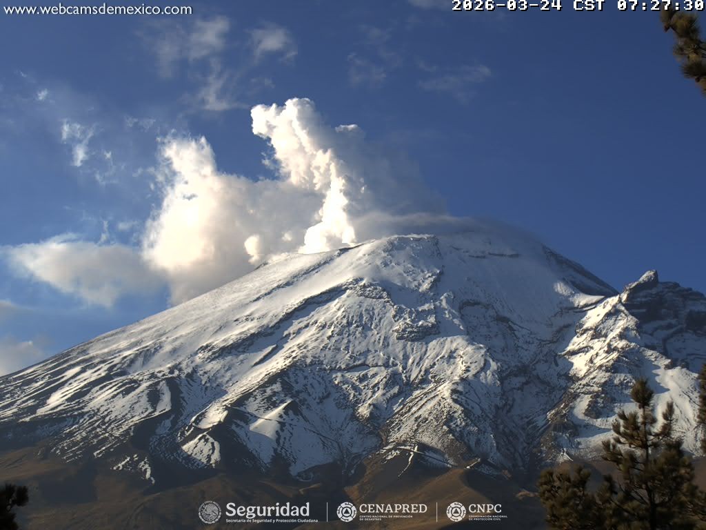 POPOCATÉPETL EN AMARILLO FASE 2: PREVÉN CENIZA HACIA LA CDMX
