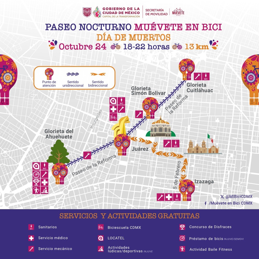 ¡PREPARA TU MEJOR DISFRAZ Y TU CASCO! QUE EL PASEO NOCTURNO POR EL DIA DE MUERTOS YA ESTÁ AQUÍ