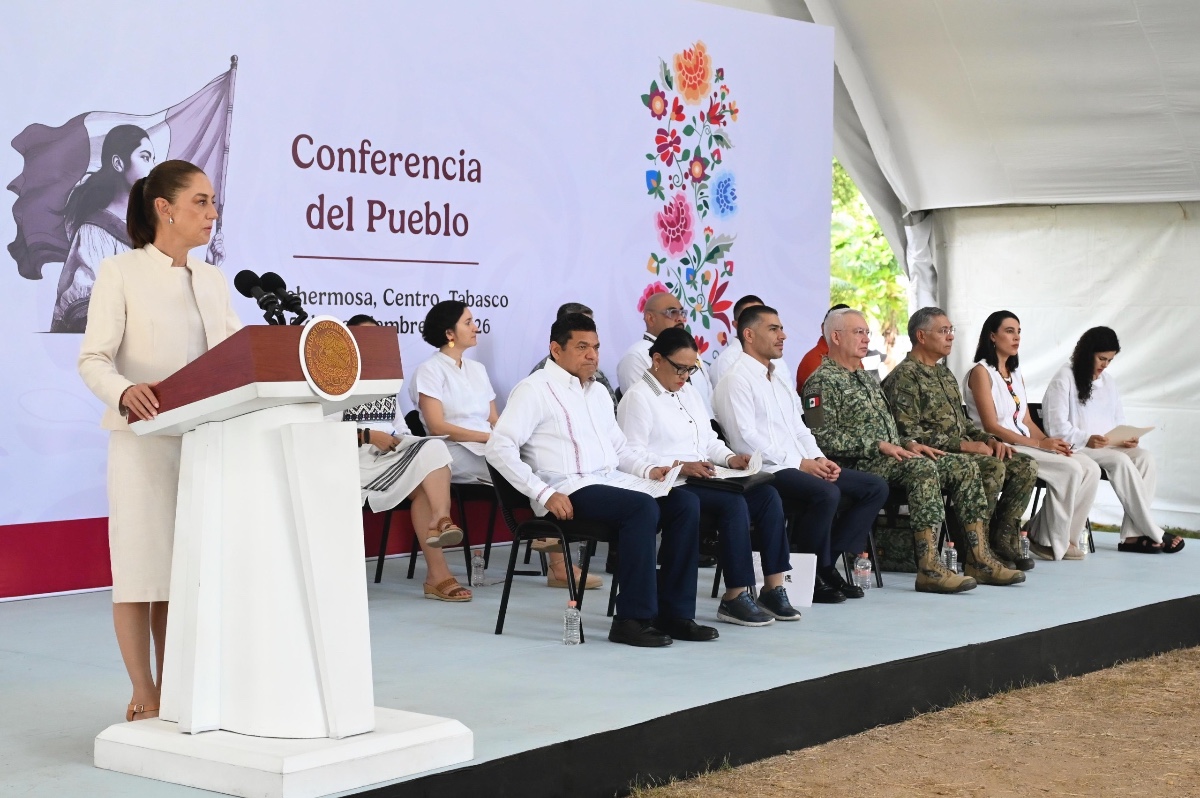 REDUCEN EN 54% LOS HOMICIDIOS DOLOSOS EN TABASCO: PRESIDENTA CLAUDIA SHEINBAUM