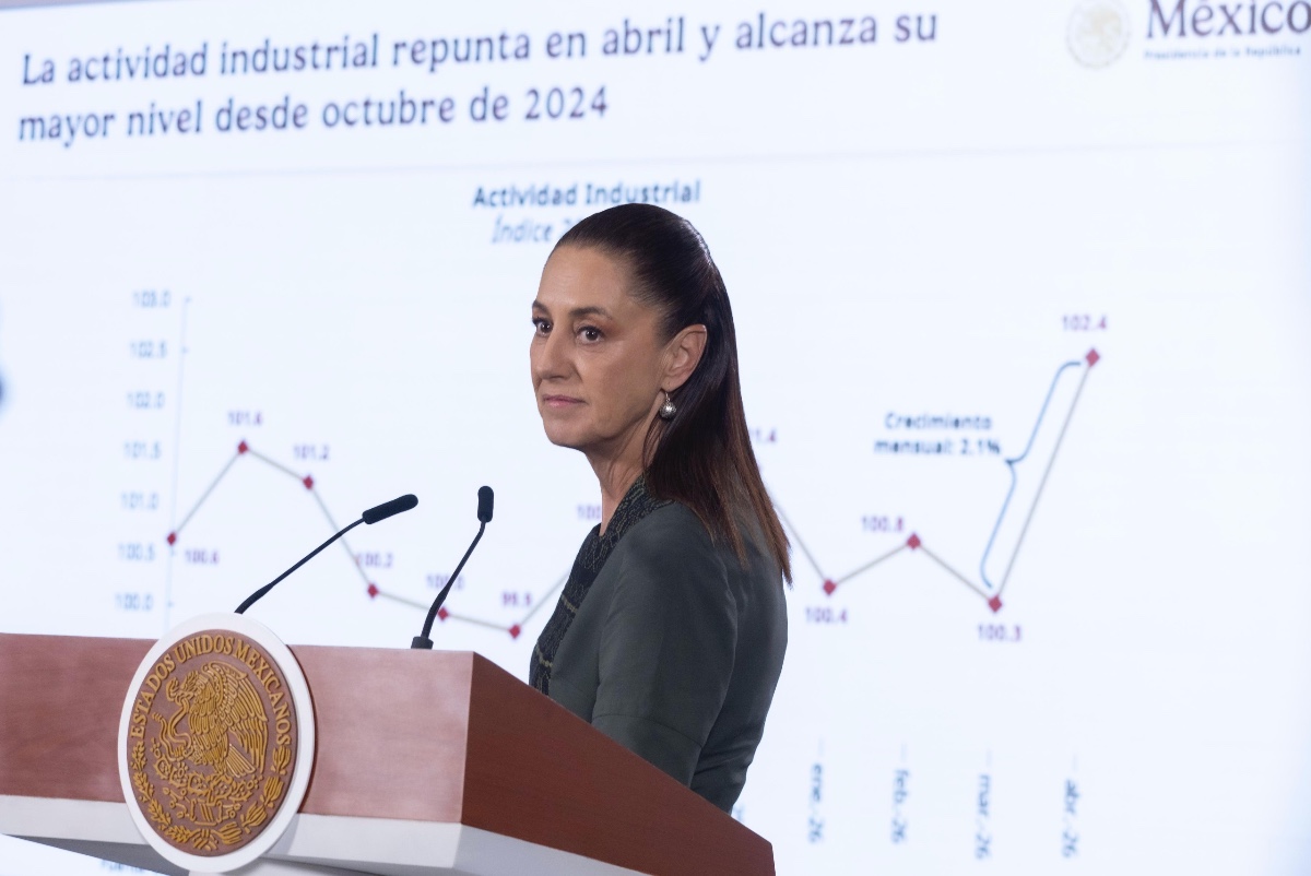 Sheinbaum Pardo celebra récord en exportaciones y aumento de actividad industrial