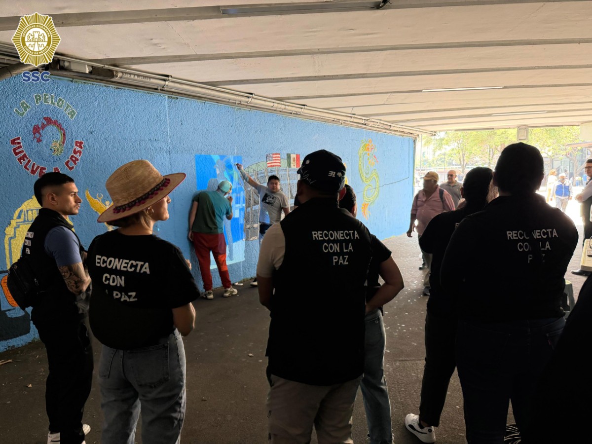 SSC INTERVIENE GLORIETA DE INSURGENTES CON MURALES DEL MUNDIAL 2026