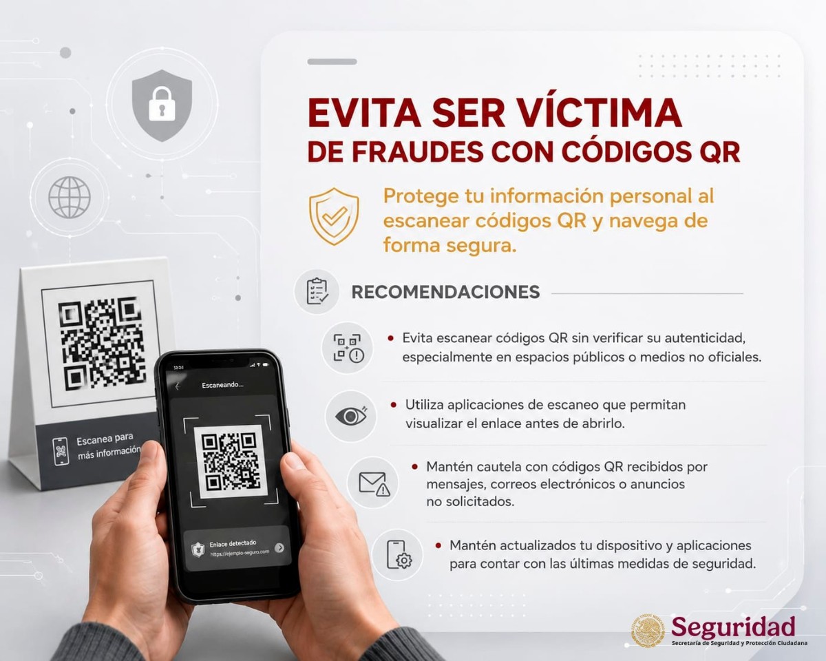 TEN MUCHO CUIDADO: SSPC ALERTA SOBRE FRAUDES CON CÓDIGOS QR FALSOS