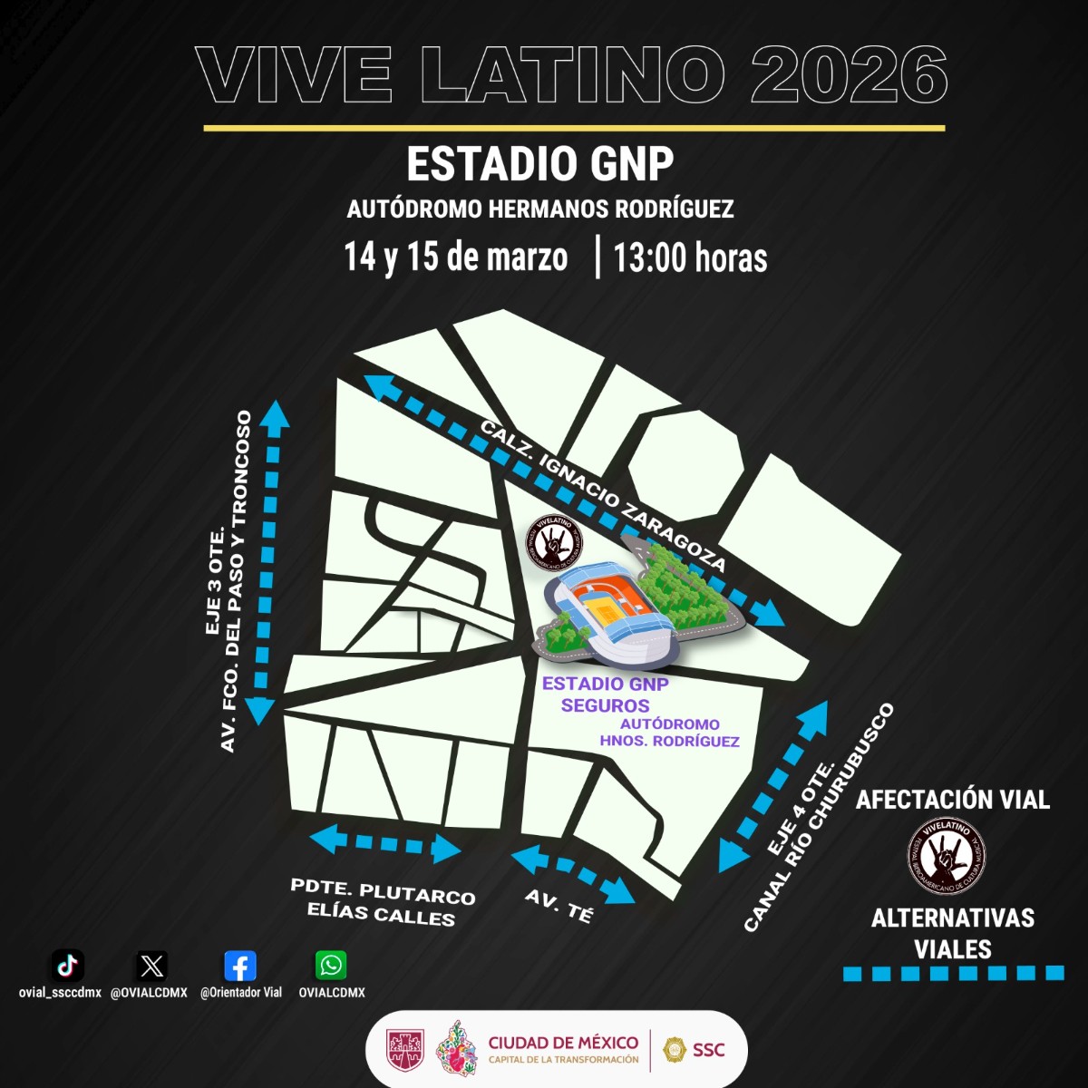¿VAS AL VIVE LATINO? ESTE ES EL OPERATIVO DE SEGURIDAD QUE IMPLEMENTÓ LA SSC